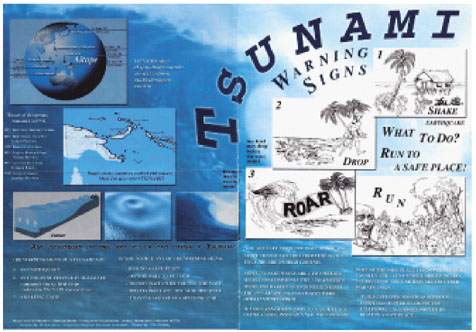 パプアニューギニア住民向け津波防災啓発のためのポスター