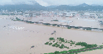 愛媛県大洲市（東大洲地区）の浸水被害（大洲市提供）