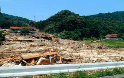 広島県（呉市安浦町）の土砂災害による被害