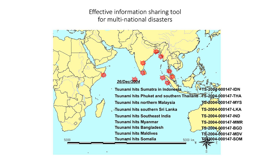 Effective infomation sharing tool for multi-national disasters