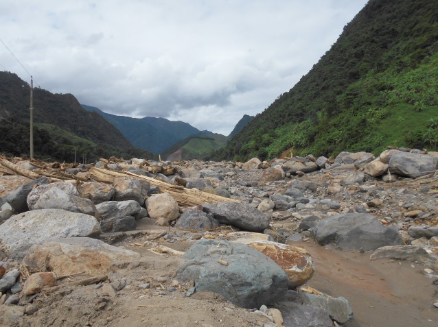 写真-2　2017年8月に発生したSon La省の大規模土石流の現場