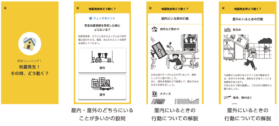 防災トレーニング1「地震発生! その時、どう動く？」