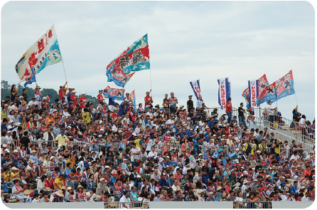 平成30年8月19日に開催された「釜石鵜住居復興スタジアムオープニングDAY」に集まった観客（写真：釜石市）