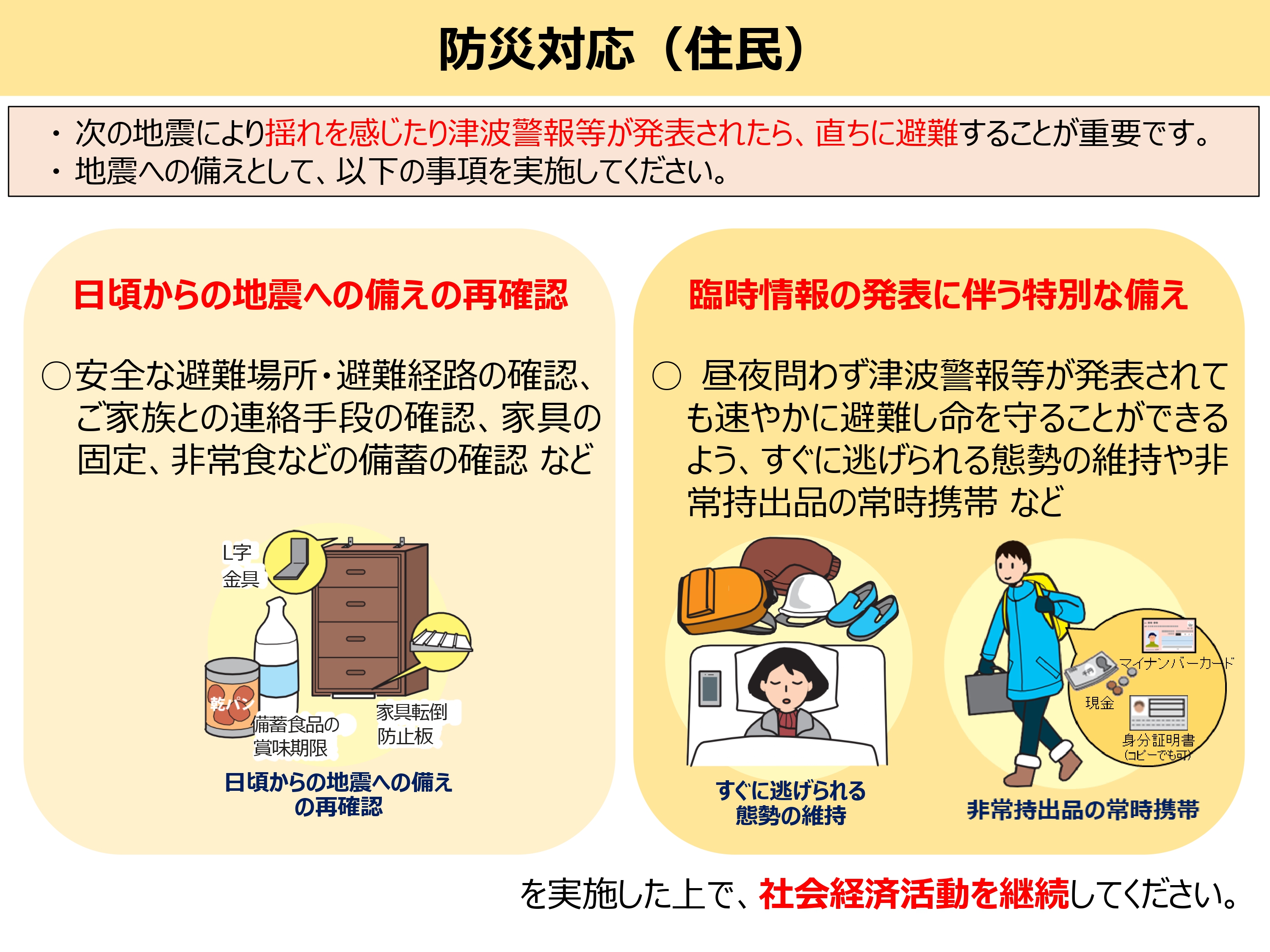 巨大地震注意対応