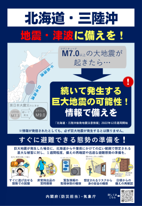 日本海溝・千島海溝沿いの巨大地震　－事前の備えー　の画像