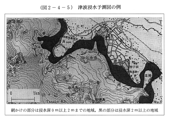 (図2-4-5)　津波浸水予測図の例