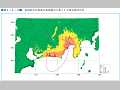 地震防災対策強化地域検討の基とする想定震度分布