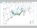 東海地震による建物被害の分布(揺れ,液状化,津波,火災,斜面)