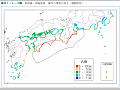 東南海・南海地震　海岸の津波の高さ（満潮位時）