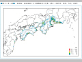 東南海・南海地震による建物被害の分布（揺れ，液状化，津波，火災，斜面）