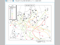 平成14年の主な台風の発生箇所とコース（気象庁資料）