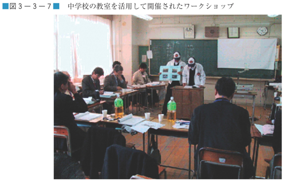 図３−３−７　中学校の教室を活用して開催されたワークショップ