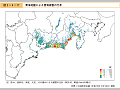 東海地震による建物被害の分布