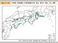 東南海・南海地震による建物被害の分布（揺れ，液状化，津波，火災，斜面）