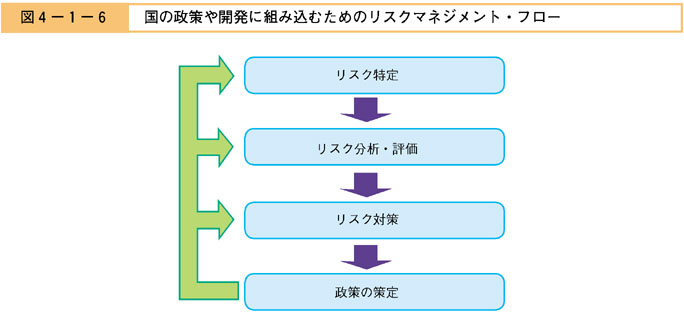 図４−１−６　国の政策や開発に組み込むためのリスクマネジメント・フロー