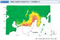 地震防災対策強化地域検討の基とする想定震度分布