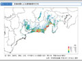 東海地震による建物被害の分布