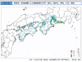 東南海・南海地震による建物被害の分布（揺れ,液状化,津波,火災,斜面）