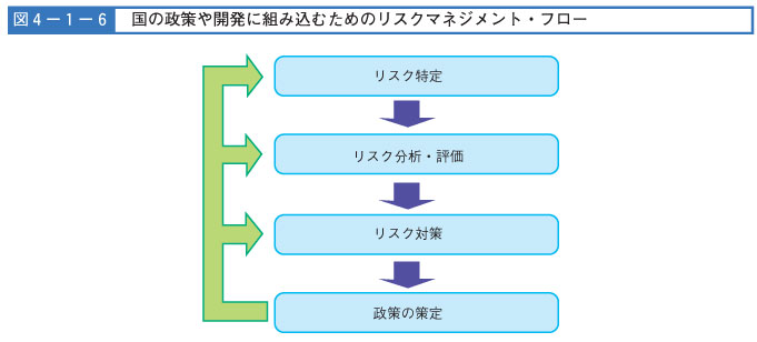 図４-１-６　国の政策や開発に組み込むためのリスクマネジメント・フロー