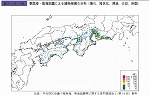 東南海・南海地震による建物被害の分布（揺れ，液状化，津波，火災，斜面）