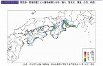 東南海・南海地震による建物被害の分布（揺れ，液状化，津波，火災，斜面）