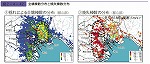 全壊棟数分布と焼失棟数分布