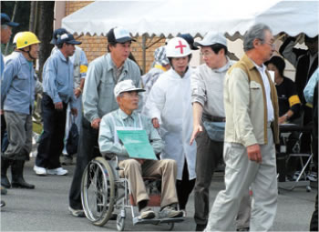 北条地区の防災訓練の様子の写真２