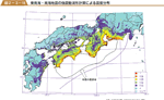 東南海・南海地震の強震動波形計算による震度分布の図