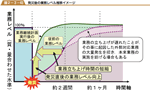 発災後の業務レベル推移イメージの図