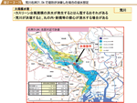 荒川右岸２１．０kで堤防が決壊した場合の浸水想定の図