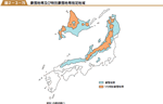 豪雪地帯及び特別豪雪地帯指定地域の図