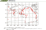 世界の主な火山の図