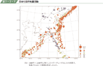 日本付近の地震活動の図