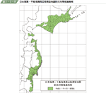 日本海溝・千島海溝周辺海溝型地震防災対策推進地域の図