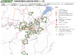 京阪神都市圏の広域防災拠点配置ゾーン図の図