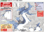 津波ハザードマップの例（須崎市）の図