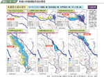 利根川の各類型の浸水想定の図