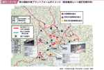 図２−２−１０ 防災情報共有プラットフォームのイメージ（緊急輸送ルート選定支援の例）の図