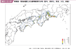 図２−３−２１ 東南海・南海地震による建物被害の分布（揺れ，液状化，津波，火災，斜面）の図