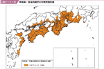 図２−３−２２ 東南海・南海地震防災対策推進地域の図