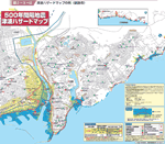 図２−３−５２ 津波ハザードマップの例（釧路市）の図