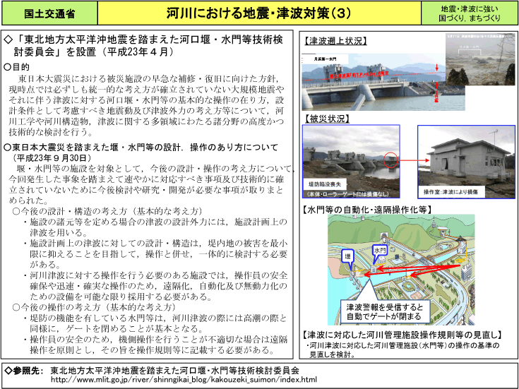 河川における地震・津波対策（3）