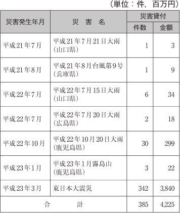 （株）日本政策金融公庫（中小企業向け業務）の融資