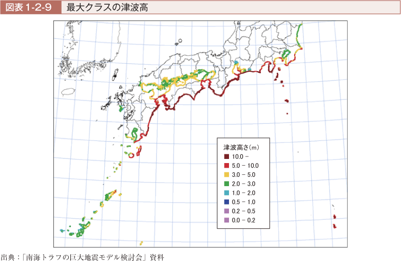 図表1-2-9　最大クラスの津波高