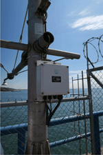 日本製の潮位計測システムが導入された港（エルサルバドル）写真提供：JICA