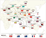 アジア防災センターのメンバー国及びアドバイザー国