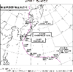台風第21号の経路図
