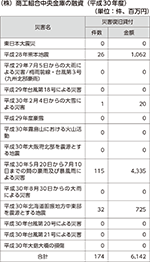 （株）商工組合中央金庫の融資（平成30年度）