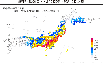 期間降水量分布図（10月10日0時～10月13日24時）