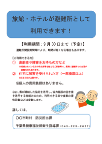 千葉県が市町村に配布したチラシ